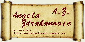 Angela Ždrakanović vizit kartica